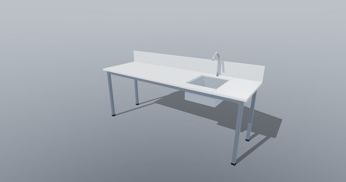 Lab bench with sink - Education furniture