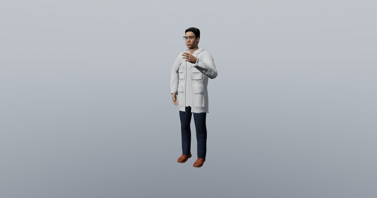 Laboratory researcher - 3D Person, Healthcare