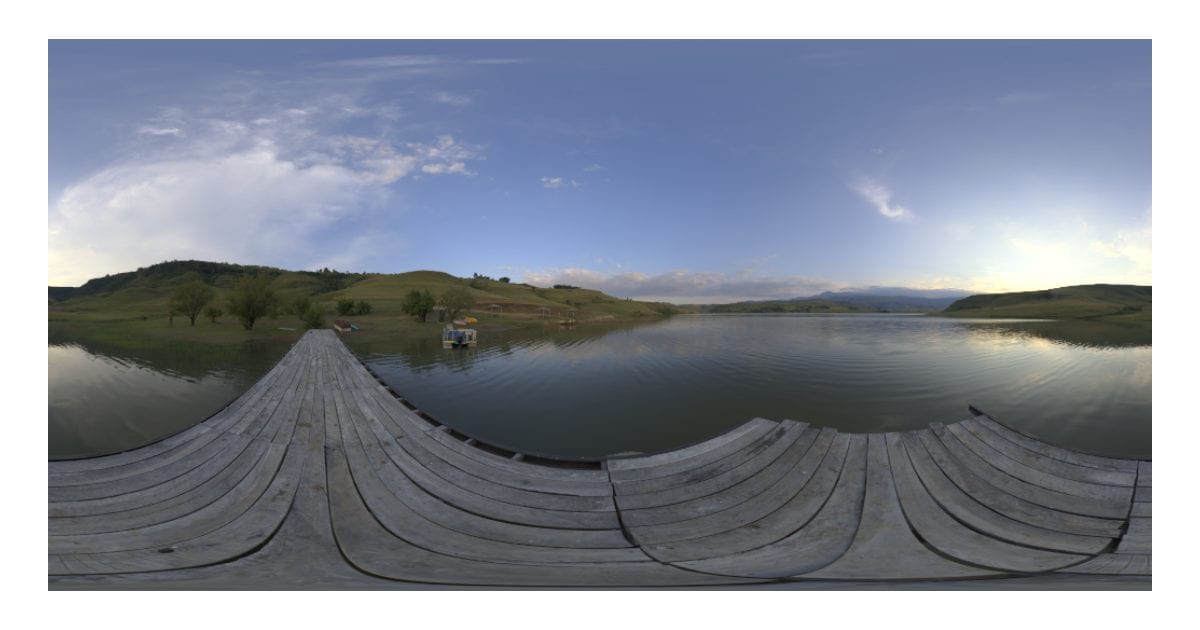 Lake pier at dawn (EXR)