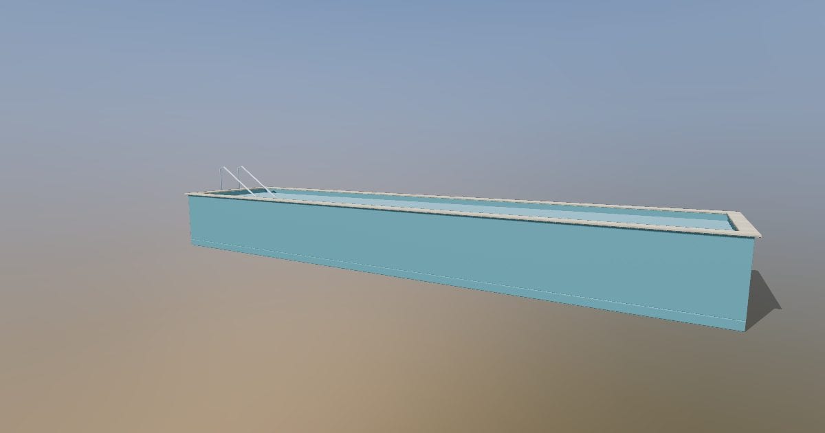 Lap pool 15 m - Original exterior model