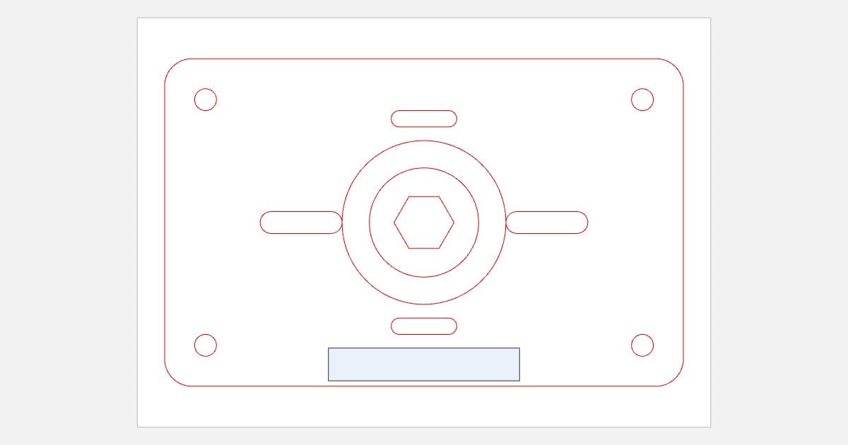 Laser-cut mounting plate, CorelDRAW drawing (.cdr): Free CDR 2D drawing ...