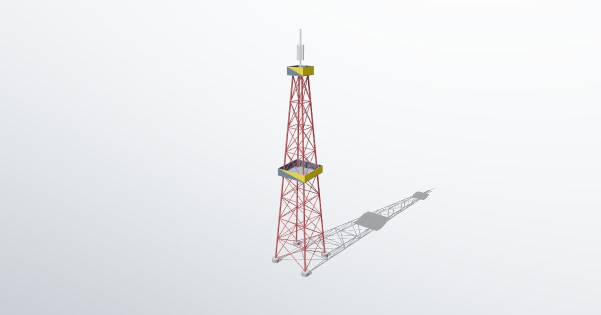 Lattice tower (OpenSCAD)