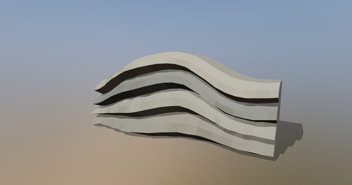 Layered limestone outcrop
