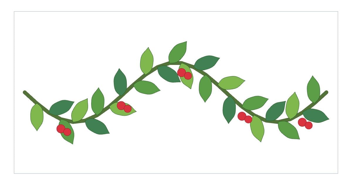 Leaf and berry garland