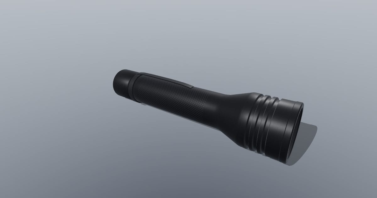 LED flashlight / torch (aluminium, tail switch)