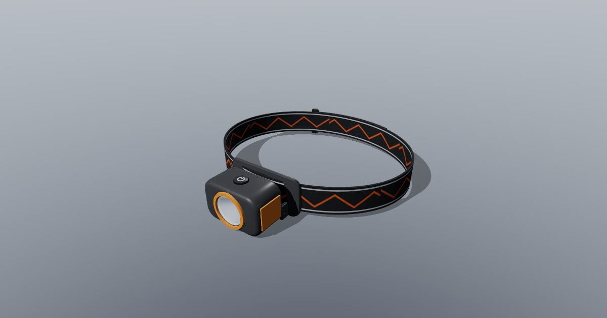 LED head torch with elastic headband