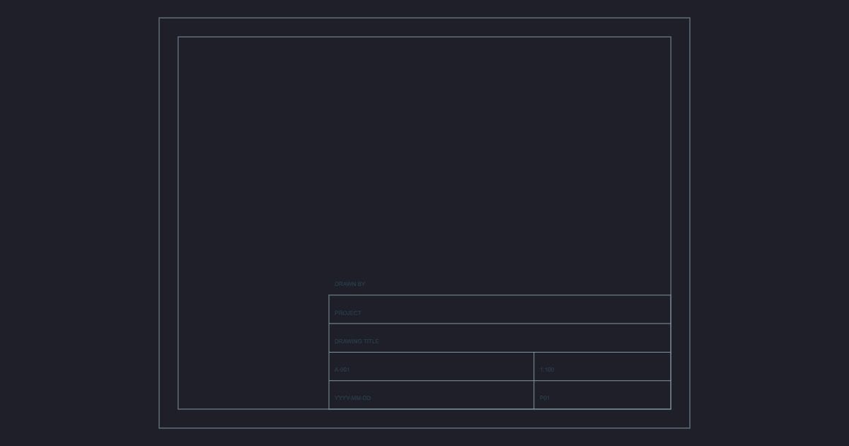 Letter title block - CAD Block