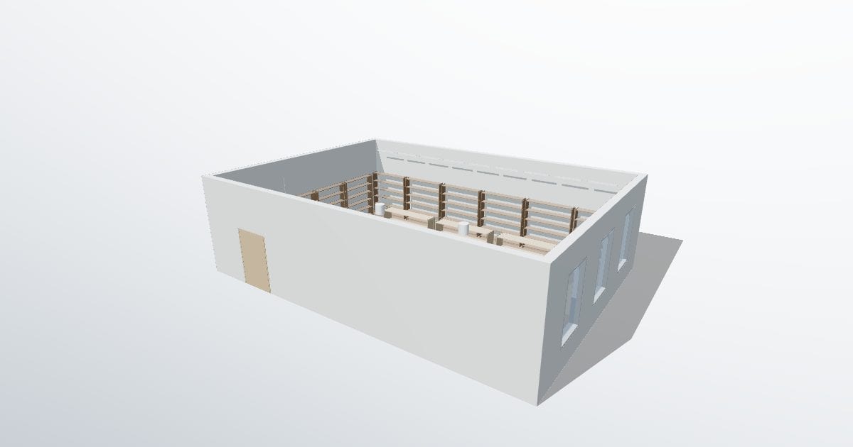 Library reading room (DIALux evo)