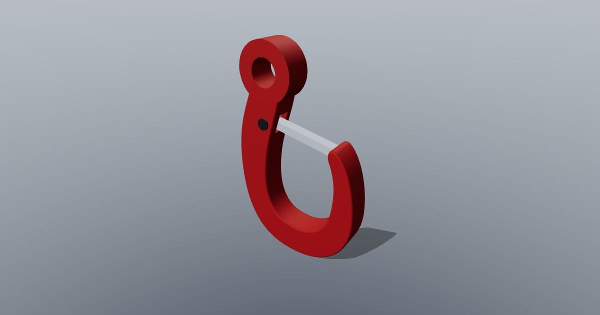 Lifting hook with safety latch