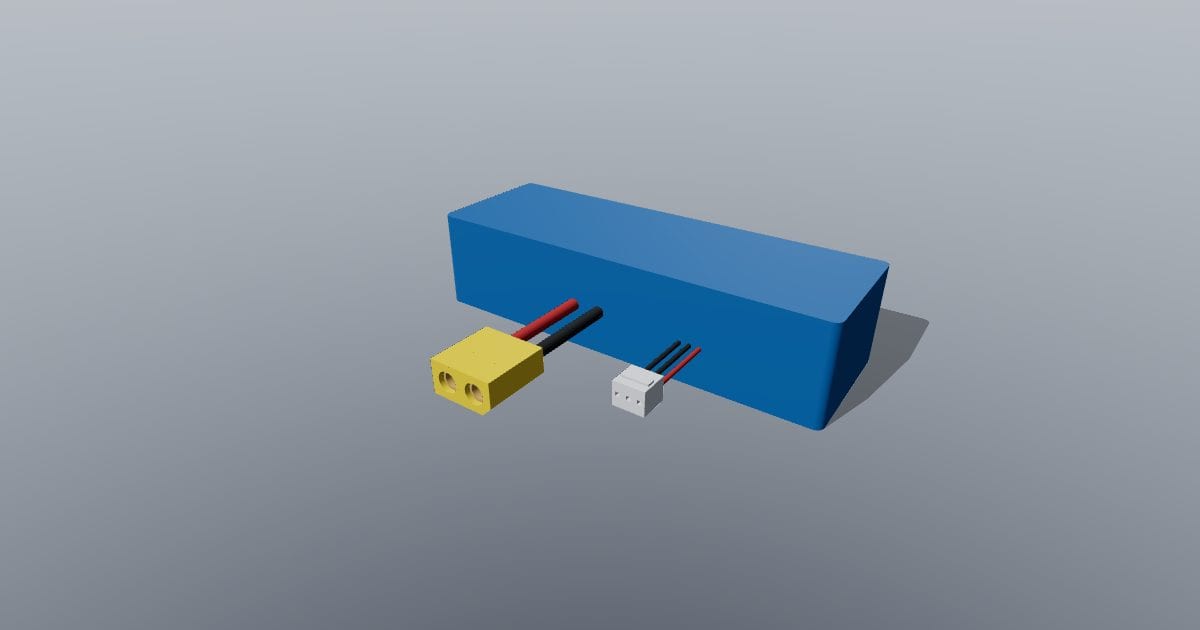 LiPo pack with XT60 and JST-XH balance lead