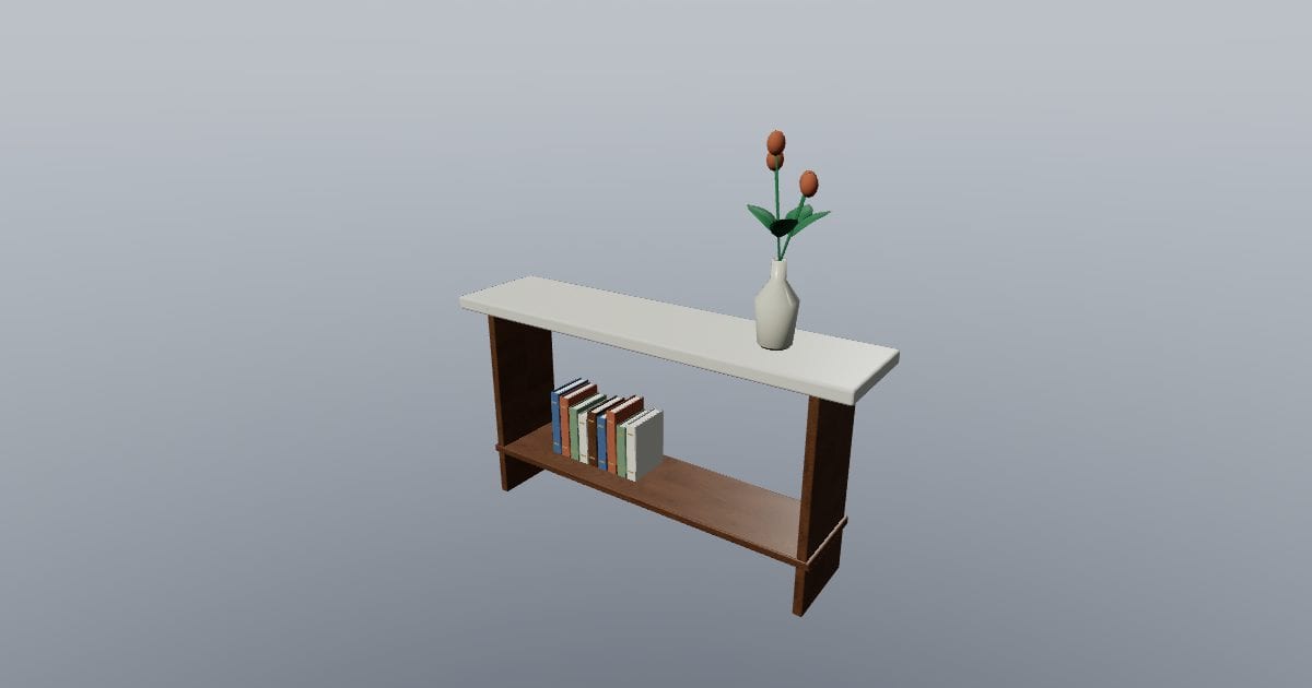 Lobby console - Original Hotel Furnishing