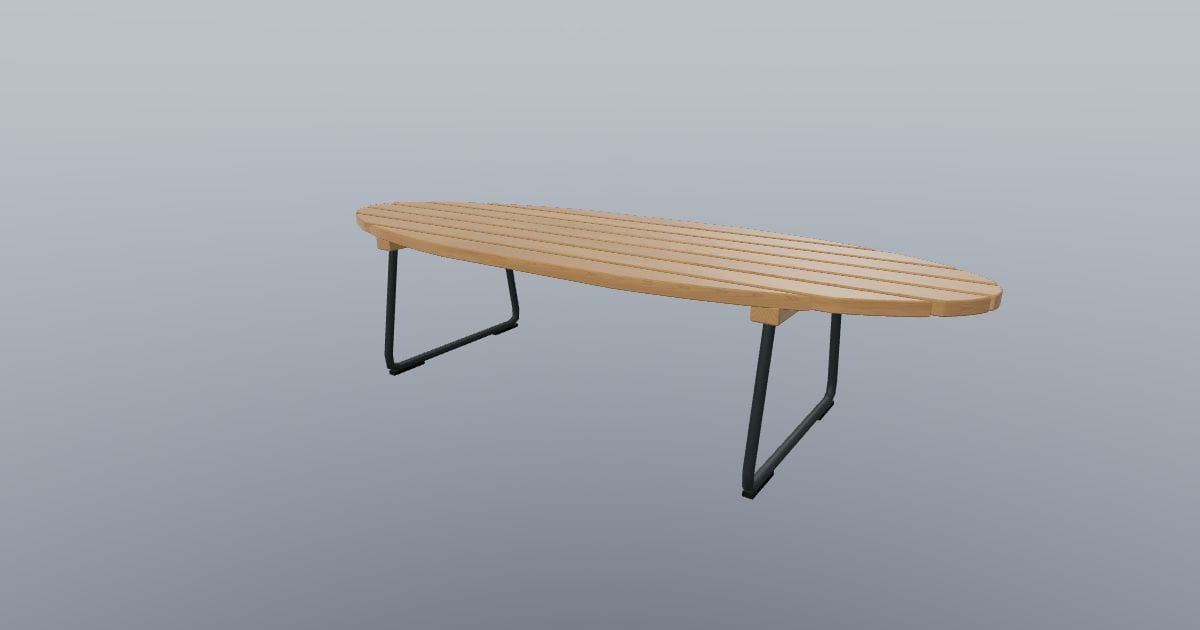 Longboard - Slatted Surfboard Coffee Table