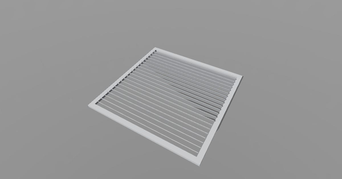 Louvered return grille