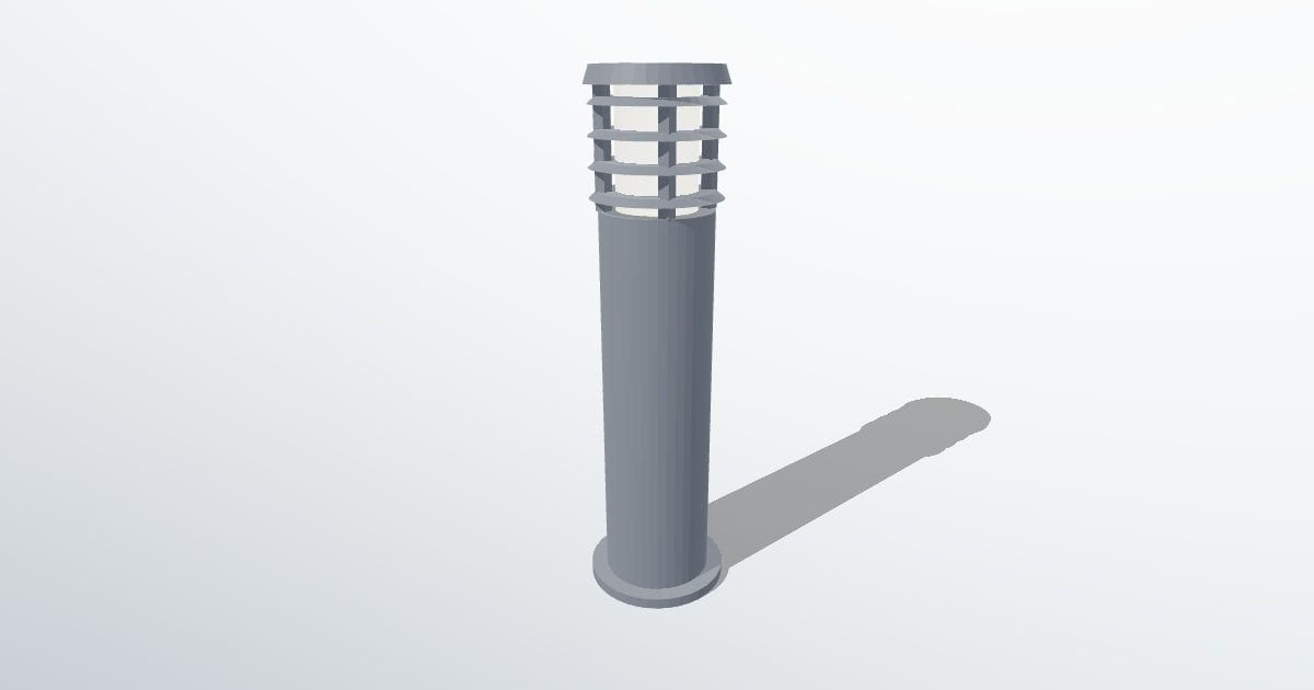 Louvred bollard (L3D)