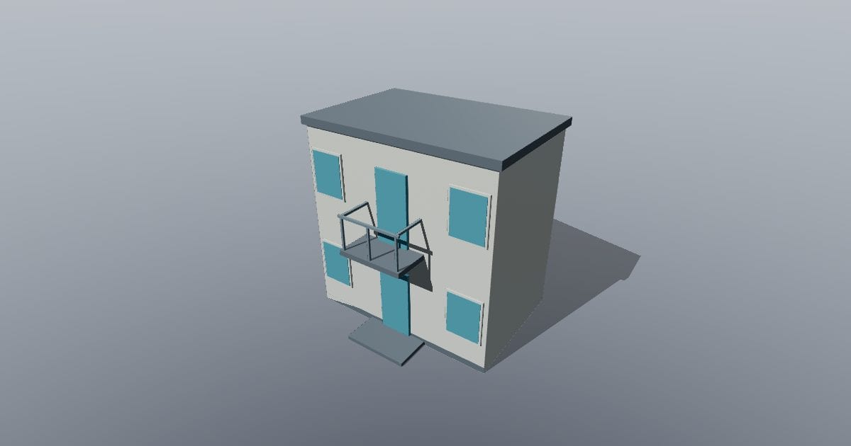 Low-poly City - Apartment building medium
