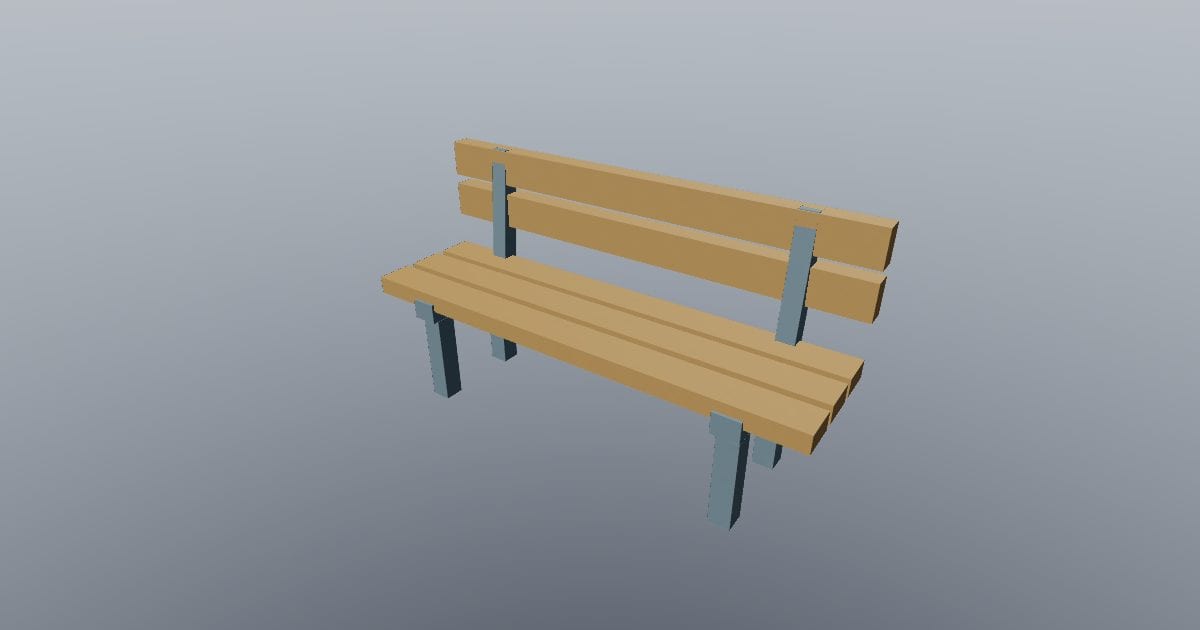 Low-poly City - Bench