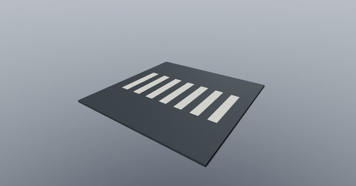 Low-poly City - Crosswalk