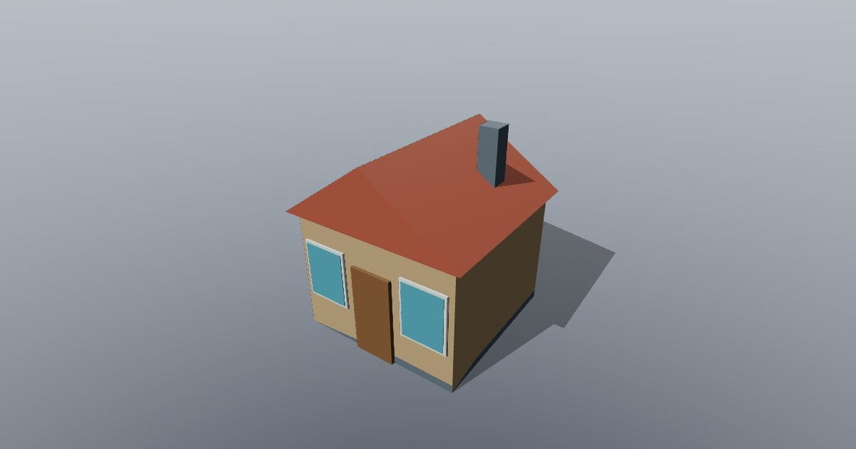 Low-poly City - House building low