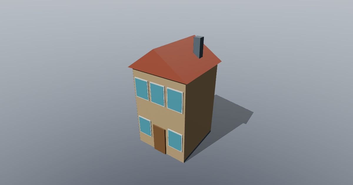 Low-poly City - House building medium