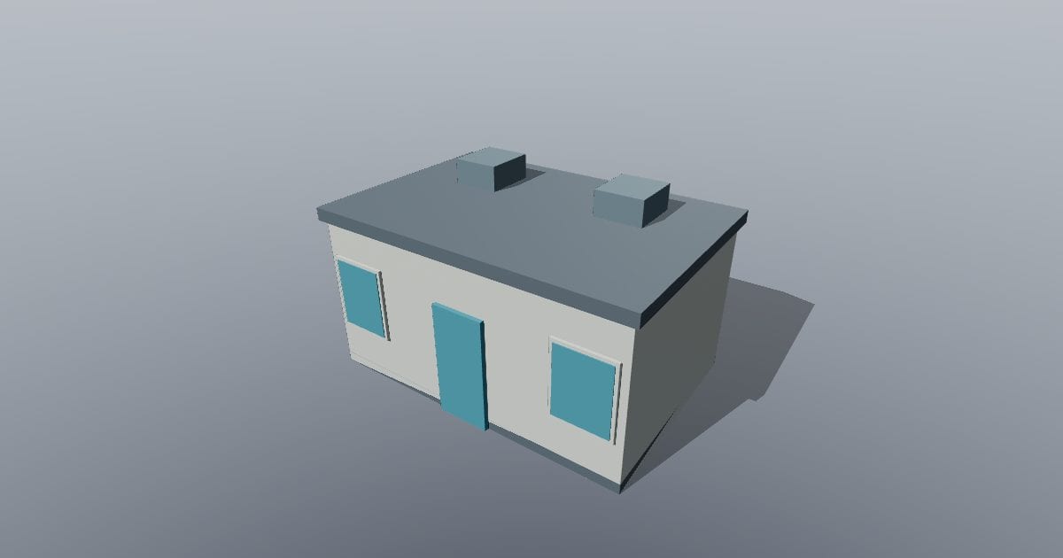 Low-poly City - Office building low