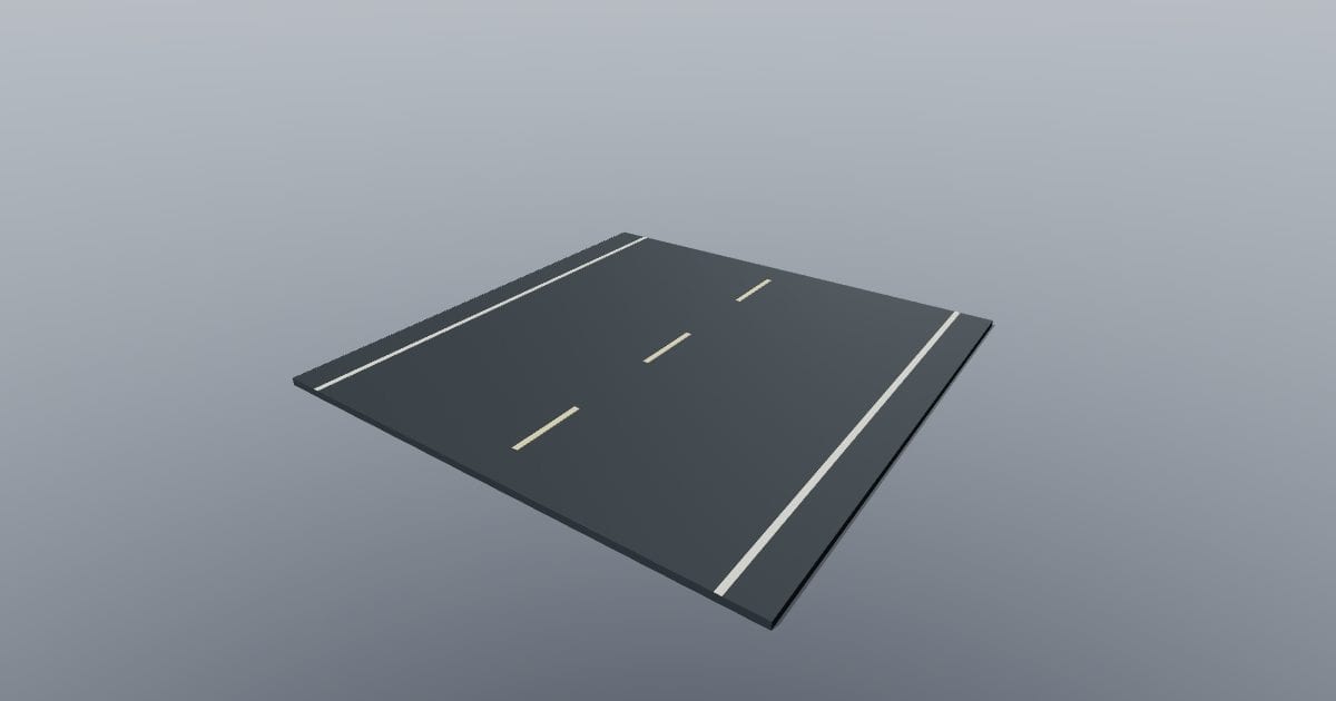 Low-poly City - Road straight