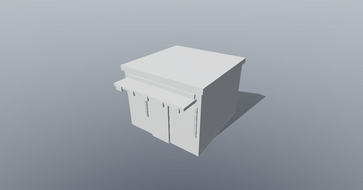 Low-poly City - Shop building low (3MF)