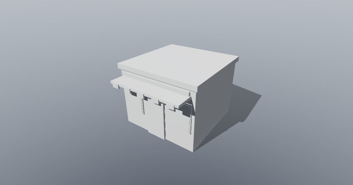 Low-poly City - Shop building low (Collada DAE)