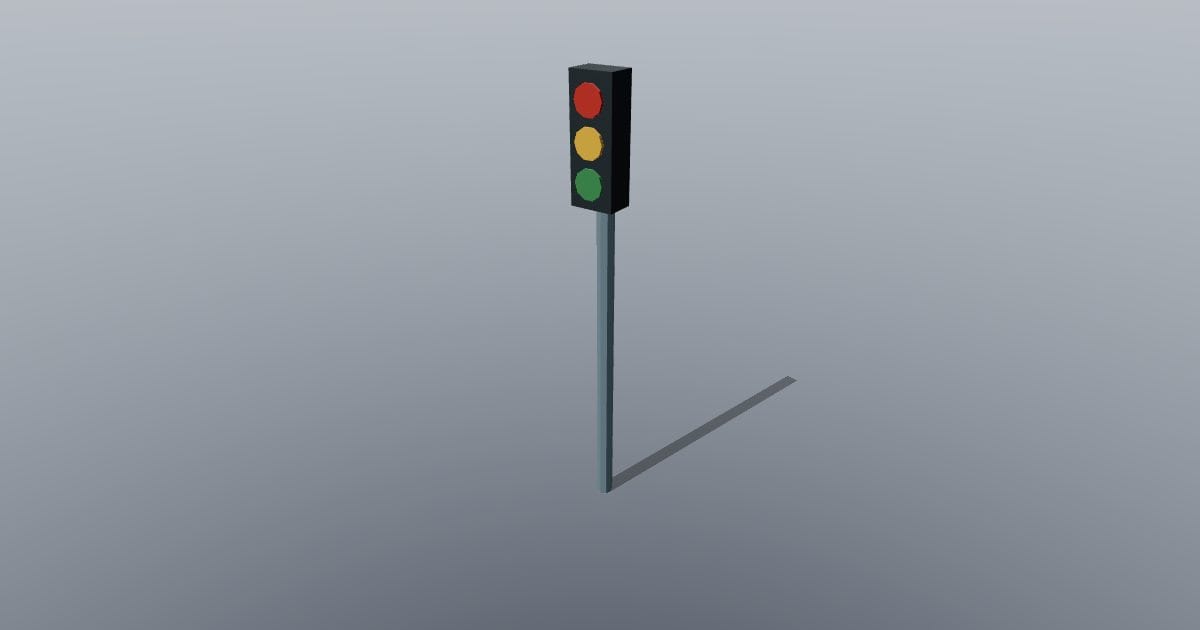 Low-poly City - Traffic light