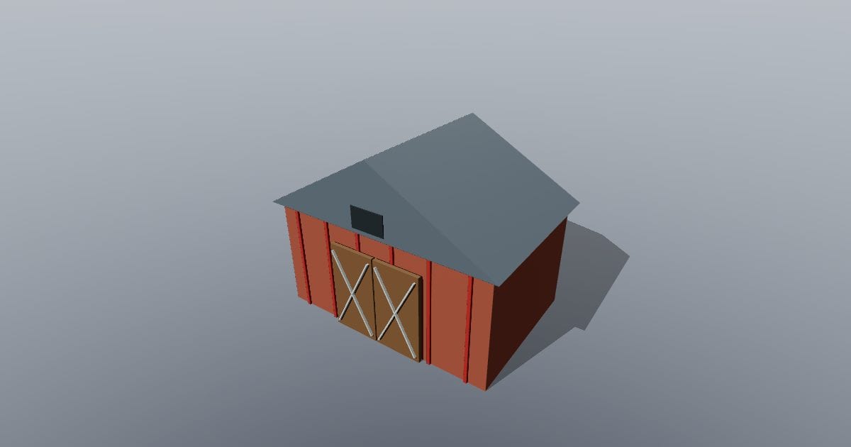 Low-poly Farm - Barn