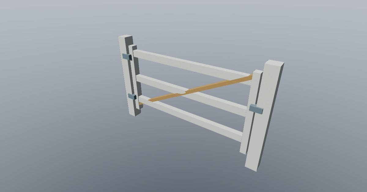 Low-poly Farm - Fence gate