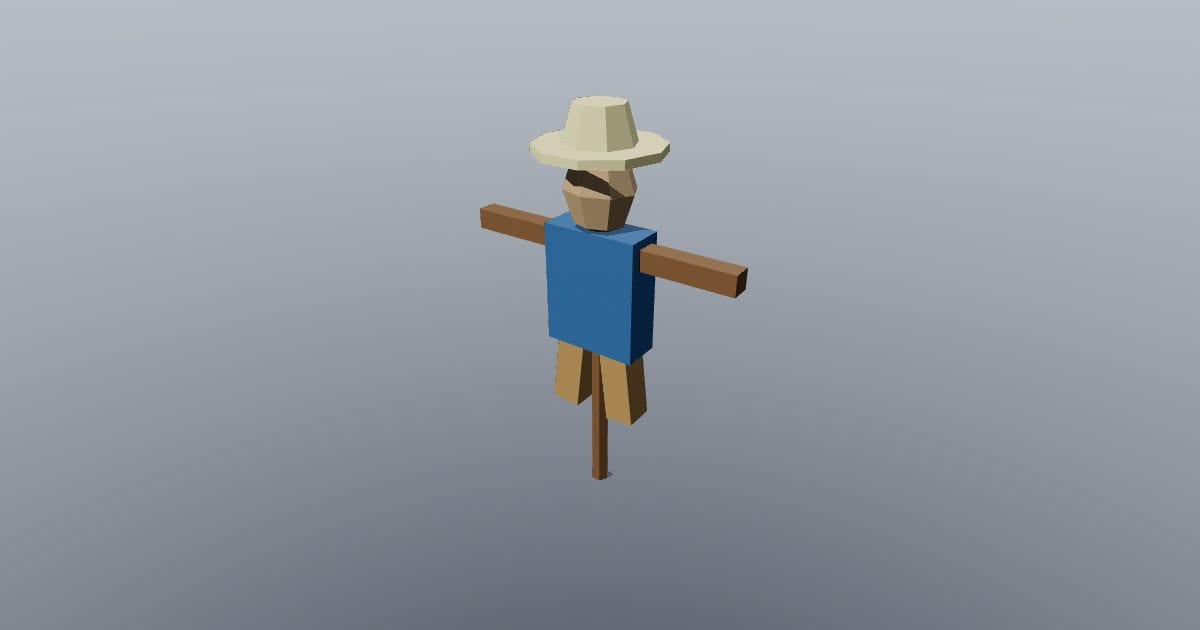 Low-poly Farm - Scarecrow