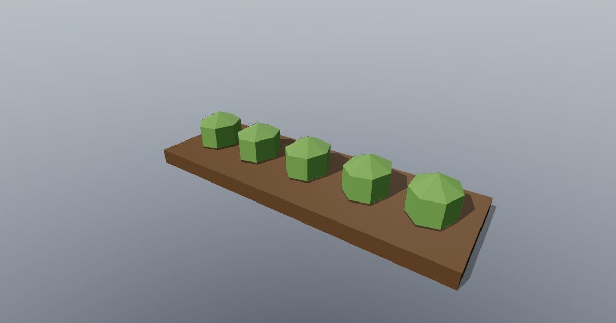 Low-poly Farm - Vegetable crop row
