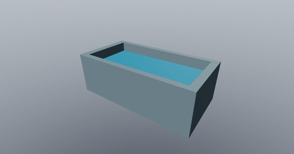 Low-poly Farm - Water trough