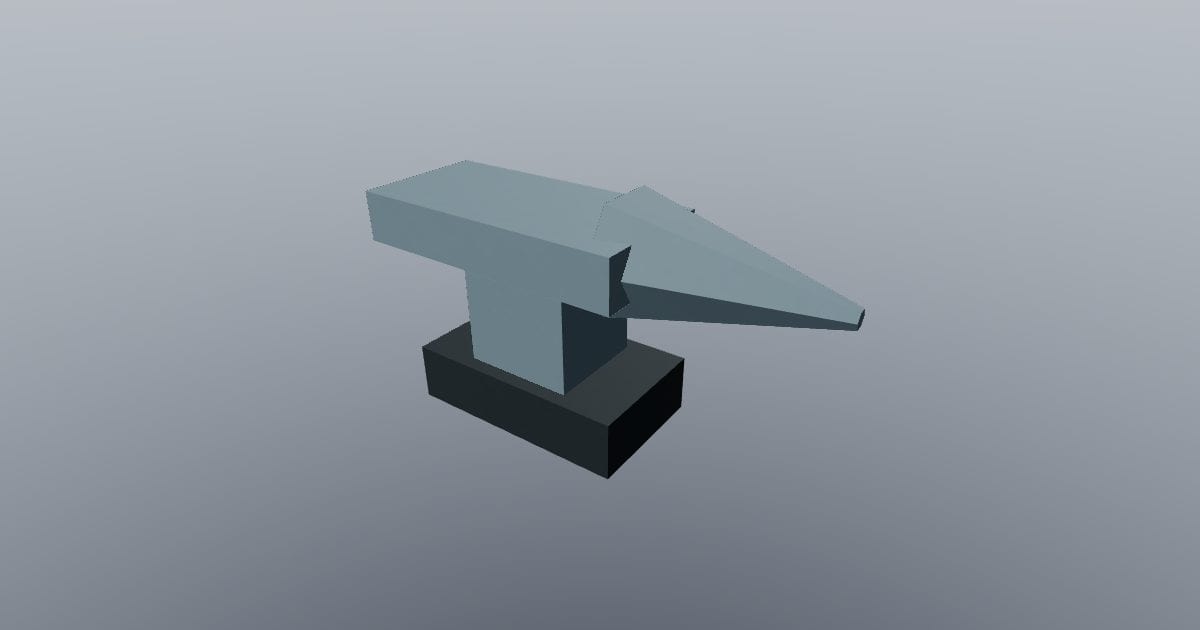 Low-poly Medieval - Anvil
