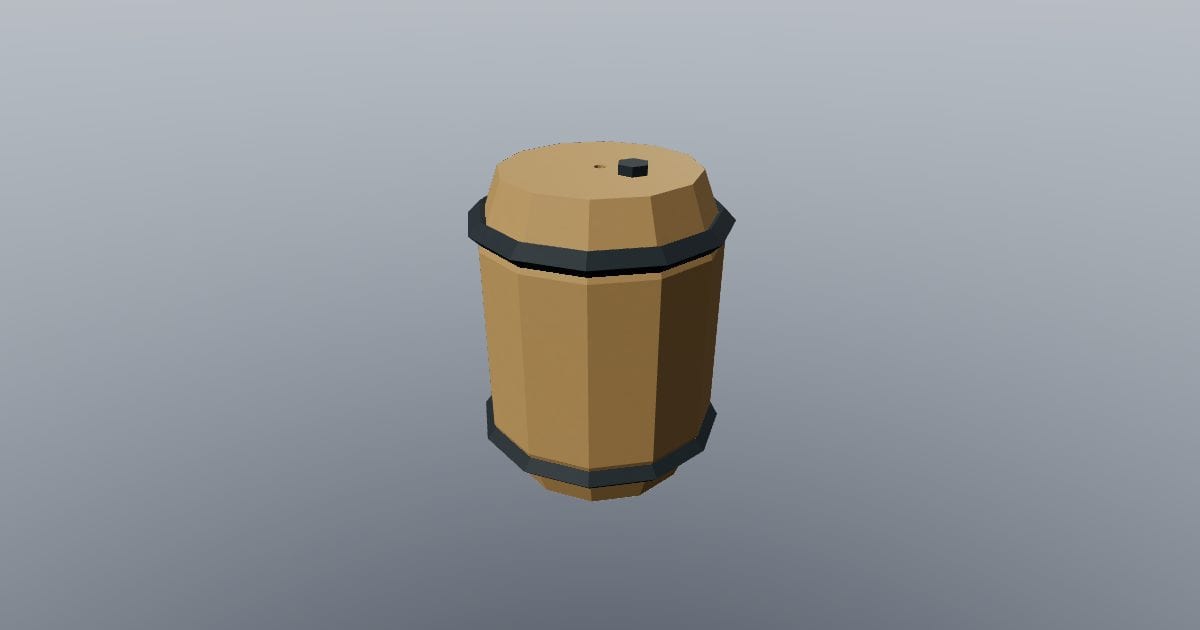 Low-poly Medieval - Barrel