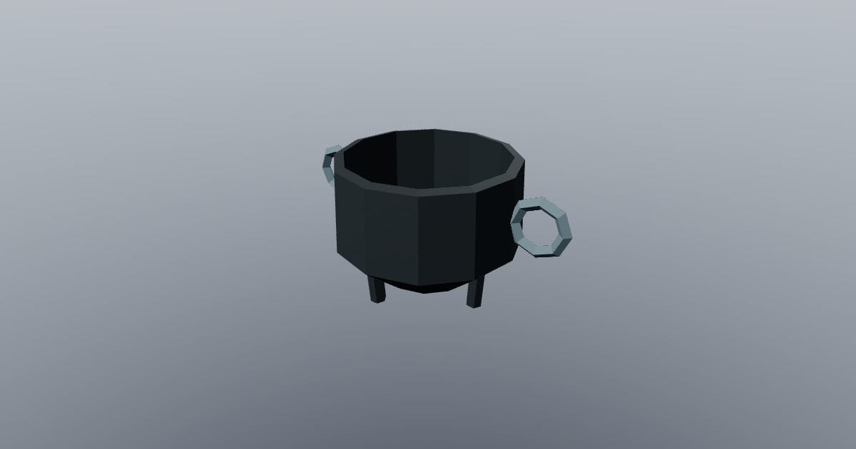 Low-poly Medieval - Cauldron
