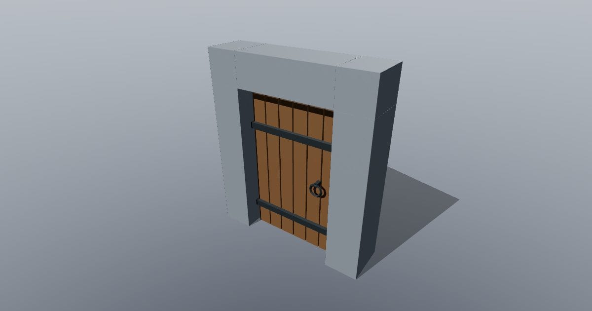 Low-poly Medieval - Dungeon doorway