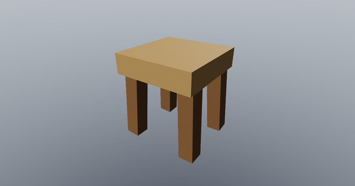 Low-poly Medieval - Stool