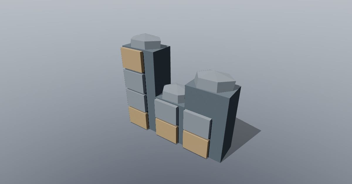 Low-poly Medieval - Wall broken