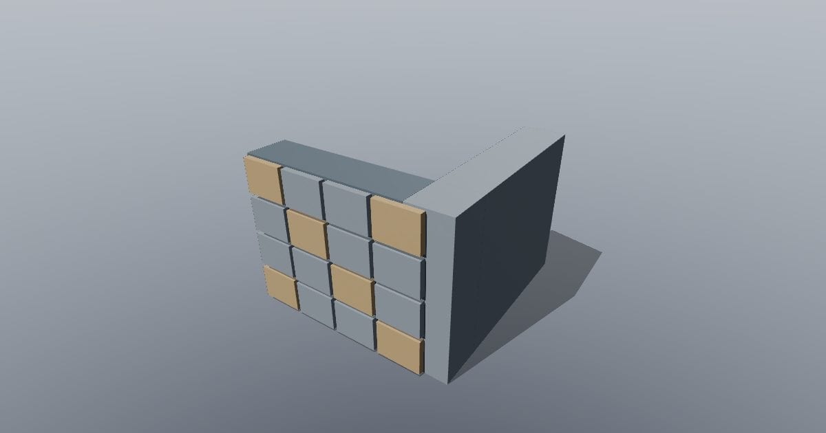 Low-poly Medieval - Wall corner