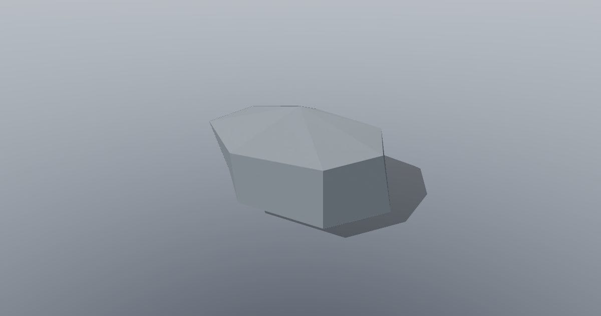 Low-poly Nature - Angular rock large