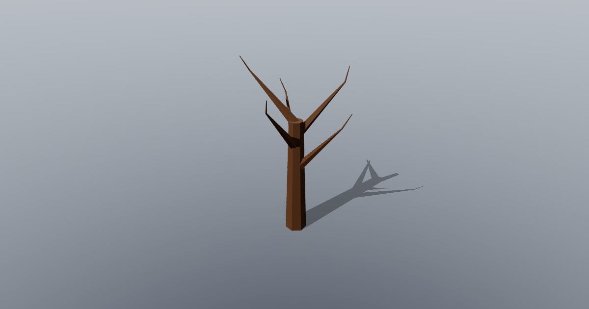 Low-poly Nature - Bare branching tree