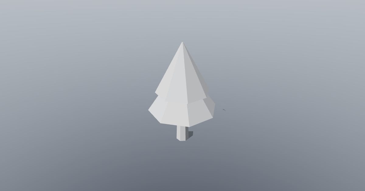 Low-poly Nature - Conical pine tree (3MF)