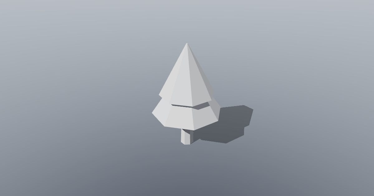 Low-poly Nature - Conical pine tree (Collada DAE)