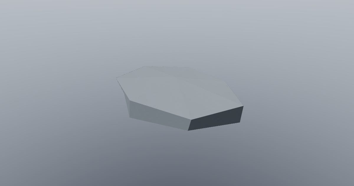 Low-poly Nature - Flat rock