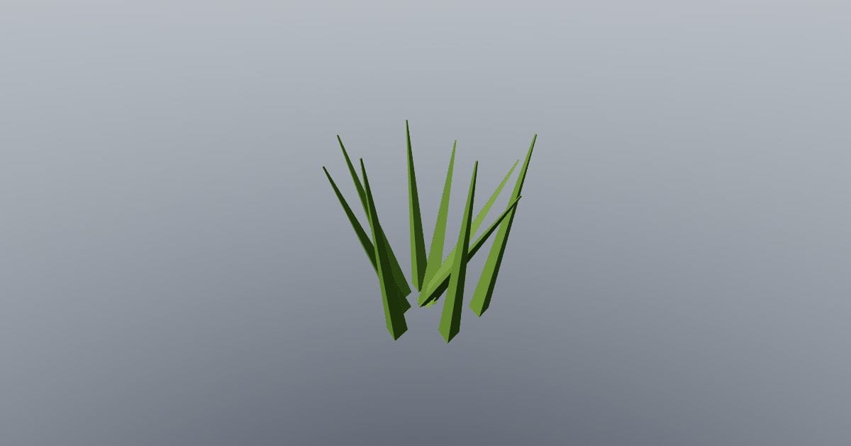 Low-poly Nature - Grass tuft medium