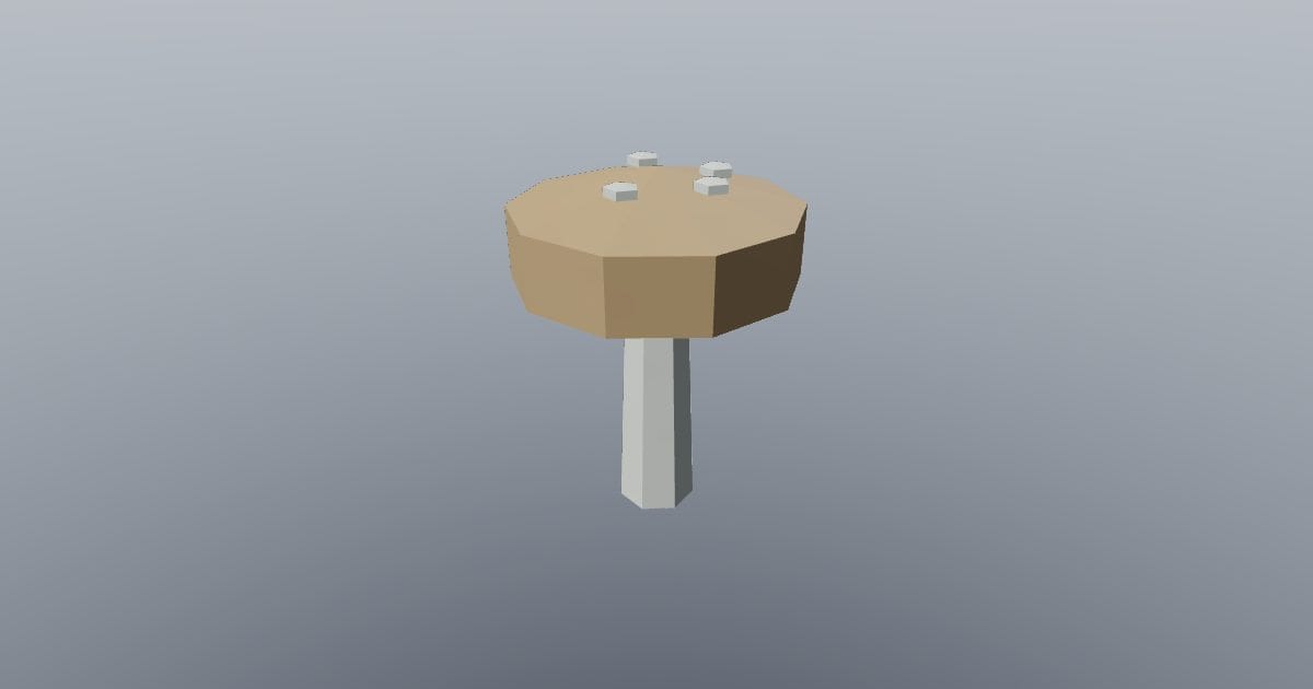 Low-poly Nature - Mushroom small
