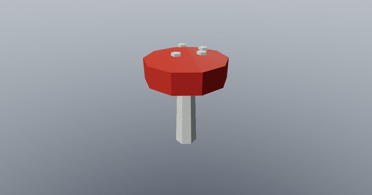 Low-poly Nature - Mushroom tall