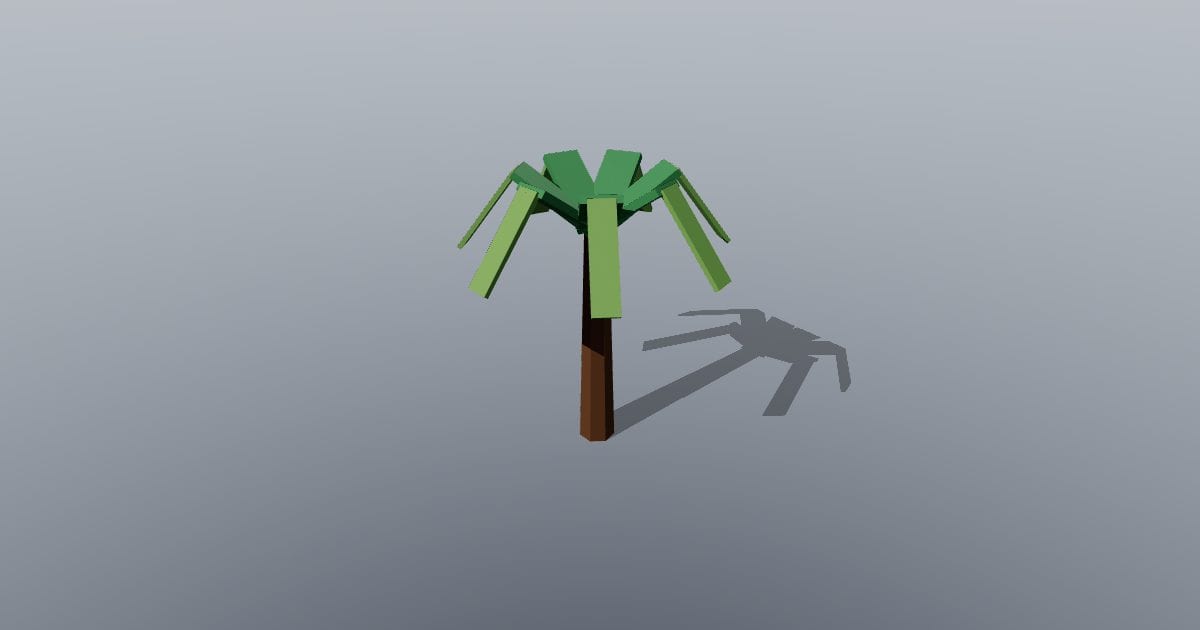 Low-poly Nature - Palm tree