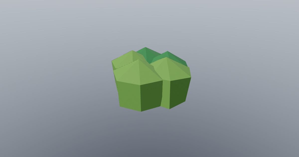 Low-poly Nature - Round bush